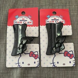Hello kitty Black Hair Claw Clips